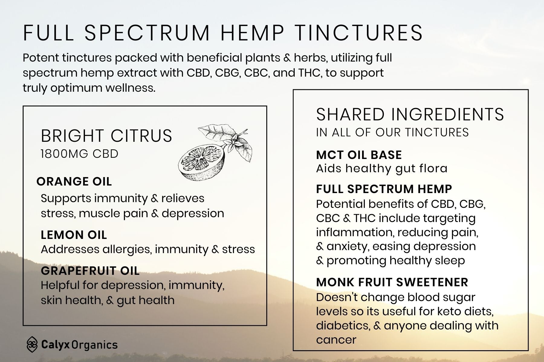 Bright Citrus Full Spectrum CBD Hemp Extract - 1800mg CBD